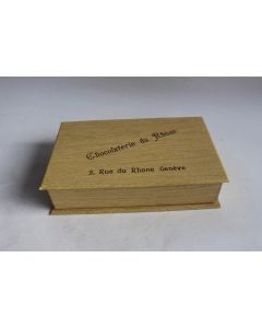 Boîte publicitaire Chocolaterie du Rhône Genève