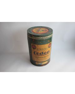 Boîte tôle lithographiée bonbons Cédéa Confiserie des Alpes Grenoble
