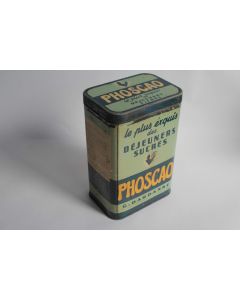 Boîte tôle lithographiée poudre chocolat Phoscao
