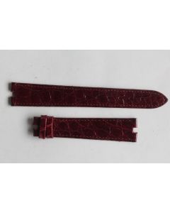 Bracelet montre Universal Genève croco bordeaux 17 mm