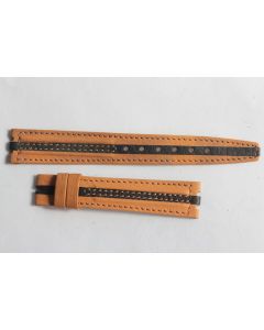 Bracelet montre Universal Genève cuir marron et noir 16 mm