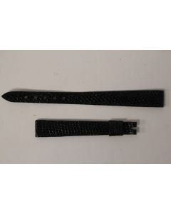 Bracelet montre Universal Genève lézard noir 11 mm