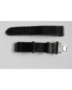 Bracelet pour montre HTO Watches cuir noir 19 mm