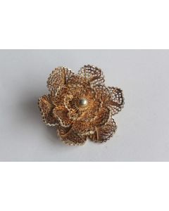 Broche argent vermeil filigrane Fleur