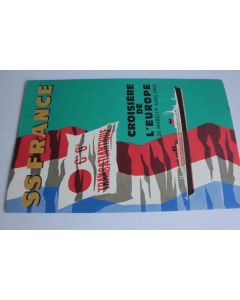 Brochure Croisière Europe 1969 Coupe longitudinale Paquebot France
