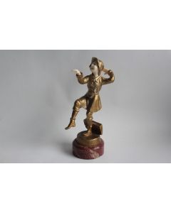 Bronze Chryséléphantine Louis BARTHÉLEMY Écolière dansant