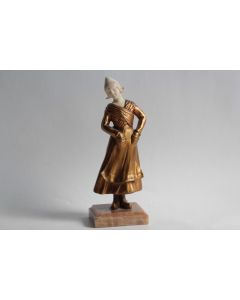 Bronze Chryséléphantine Solange BERTRAND Jeune Hollandaise
