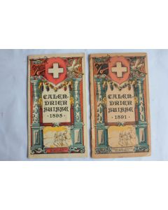 Calendriers Suisse 1895-1891