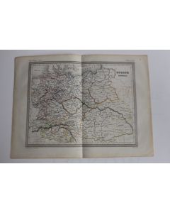 Carte géographique d'Europe centrale 1853