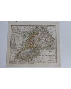 Carte géographique Deutschland Schweiz Stieler's Schul Atlas 1836