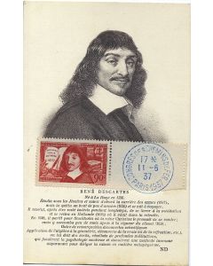Carte-maximum France n° 341 - René Descartes