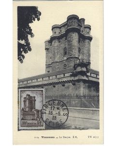 Carte-maximum France n° 393 -  Le Donjon de Vincennes