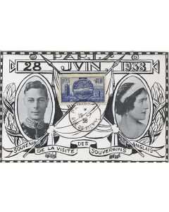 Carte-maximum France n° 400 Souverains Britanniques