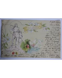 Carte postale ancienne gaufrée Erzählen wird man Schützen Tell Suisse