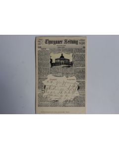 Carte postale ancienne journal Thurgauer Zeitung 1901 Suisse Frauenfeld