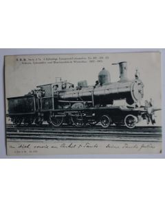 Carte postale ancienne S.B.B. Locomotive à cylindre Suisse
