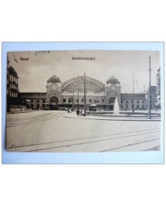 Carte Postale Suisse Basel Bâle Bundesbahnhof Gare