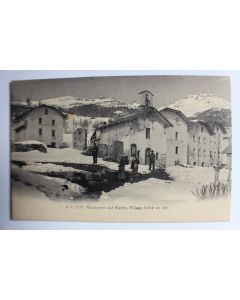 Carte postale Suisse Randogne sur Sierre Village brulé en 1901