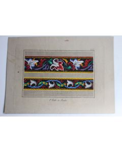Carton tapisserie de Berlin P. Trübe XIXe siècle