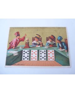 Chromo calendrier  A La Souveraine  Lyon 1882