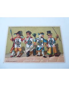 Chromo calendrier  A La Souveraine  Lyon 1882