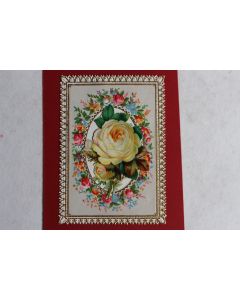 Chromo gaufré fleurs XIXe siècle