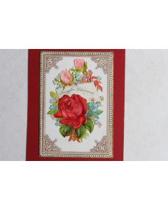 Chromo gaufré fleurs XIXe siècle Allemagne