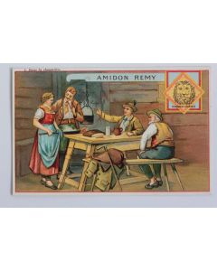 Chromo publicitaire Amidon Remy Dans la chaumière