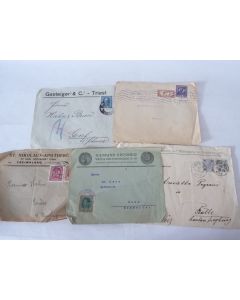 Cinq  enveloppes timbrées Autriche