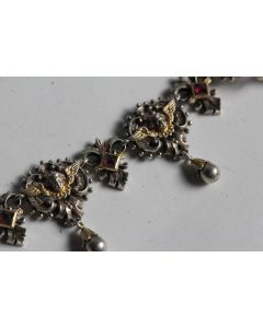 Collier Angelots argent grenats