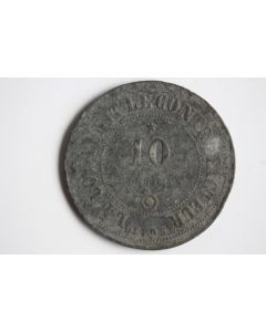 Contre monnaie 10 centimes 1873 Nation française Essai