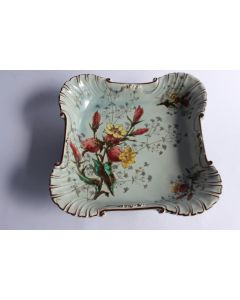 Coupe a fruits faience LUNEVILLE Keller & Guérin Campanule