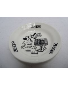 Coupelle Assiette céramique GIEN publicité jeux LOTO Barberousse