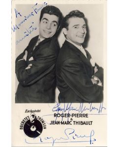 CP Autographe Artiste Roger-Pierre et Jean-Marc Thibault