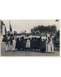 CP Photo Souvenir Fête des vendanges 1930 costumes