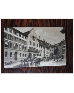 CP Suisse Berne Bienne Hôtel de Ville Place marché animé JJ 3387