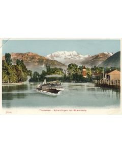 CP Suisse BERNE Thunersee Scherzlingen mit Bluemlisalp Bateau tourisme