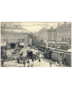 CPA 01 Ain Pont de Vaux - Place Joubert Tramways