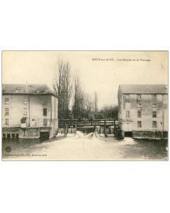 CPA 10 Aube Arcis sur Aube Les Moulins et le Vannage 1917