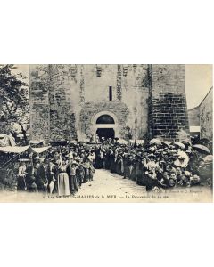 CPA 13 BOUCHES DU RHONE SAINTES MARIES DE LA MER La procession du 24 mai