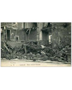 CPA 51 Fismes bombardé Deux maisons démolies aviateur BR 220