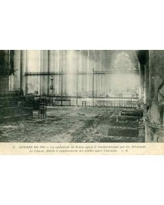 CPA 51 MARNE REIMS Guerre 1914 bombardement de la cathédrale par les Allemands