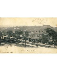 CPA 69 Rhône L'Arbresle La Gare animée 1906 Rare