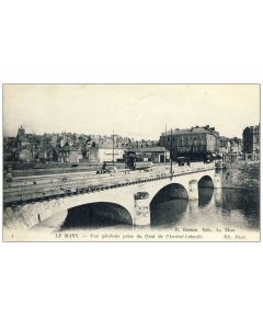 CPA 72 SARTHE Le Mans Vue générale prise du Quai de l´Amiral Lalande Tramway