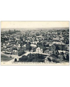 CPA 72 SARTHE Le Mans Vue générale + Tampon militaire