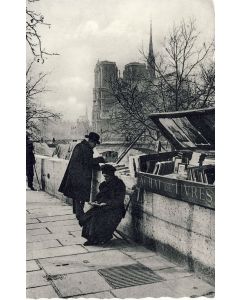 CPA 75 PARIS Bouquiniste et Notre-Dame