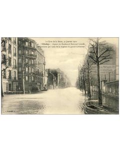 CPA 75 PARIS - CLICHY - Inondations 1910 