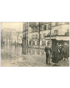 CPA 75 PARIS - CLICHY - Inondations 1910