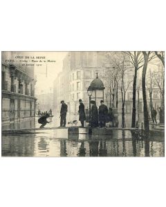 CPA 75 PARIS - CLICHY - Inondations 1910