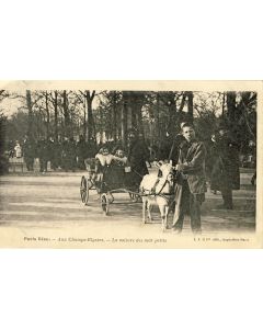 CPA 75 Paris vécu Aux Champs Elysées La voiture des tout petits Voiture à chèvre 1905